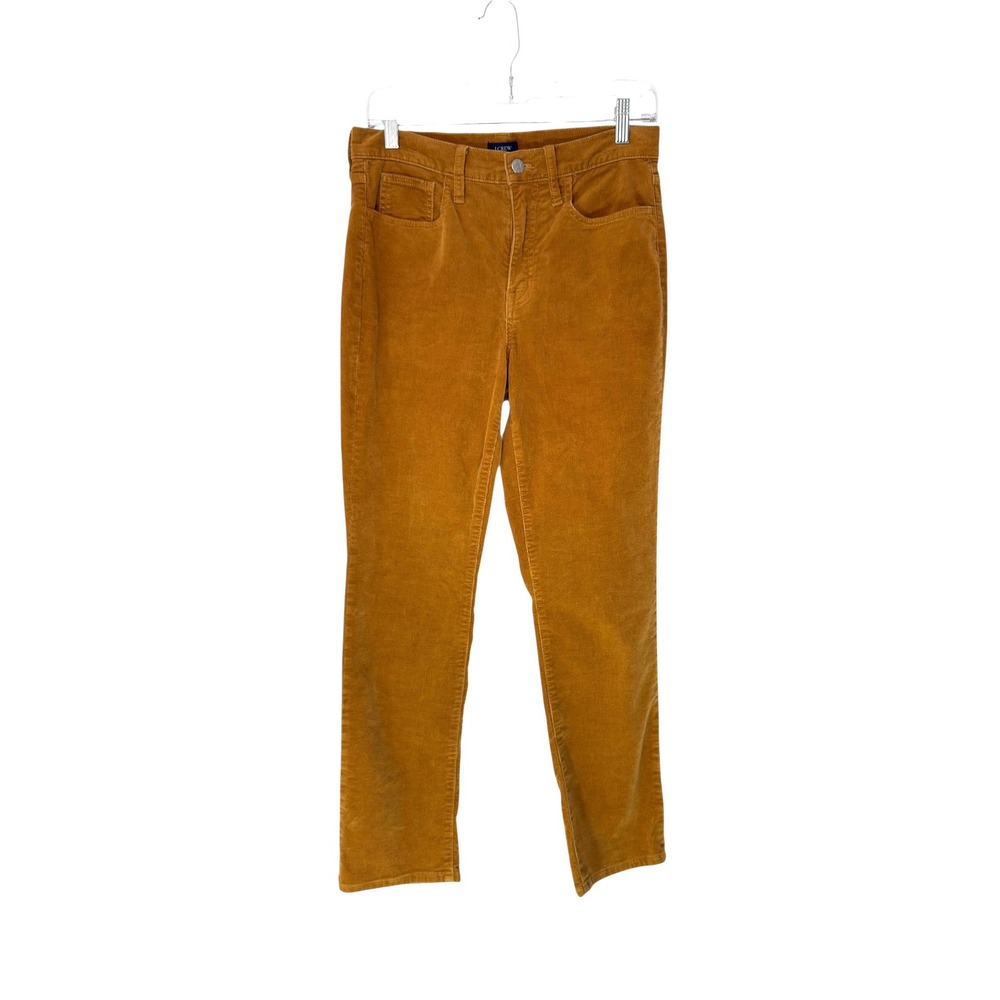 J. Crew High Rise Straight Leg Corduroy Pants‎ Golden Yellow Size 27
